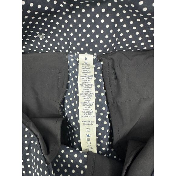 Lululemon Departure Pant Biggy Dot Printed Black Ghost Women's Size 6 Polka Dot - Picture 7 of 7
